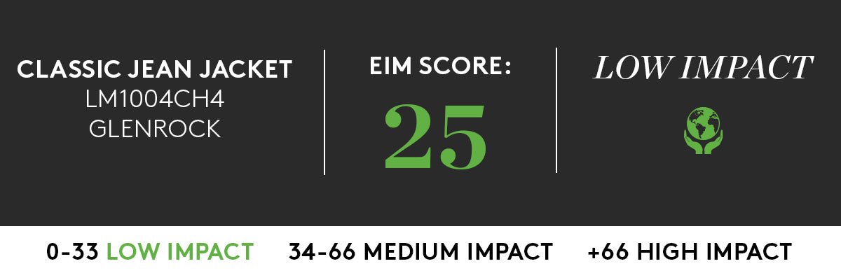 CLASSIC JEAN JACKET WITH LOW IMPACT EIM SCORE OF 25