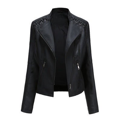 Slim Thin Leather Jacket - Image 11