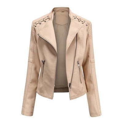 Slim Thin Leather Jacket - Image 9