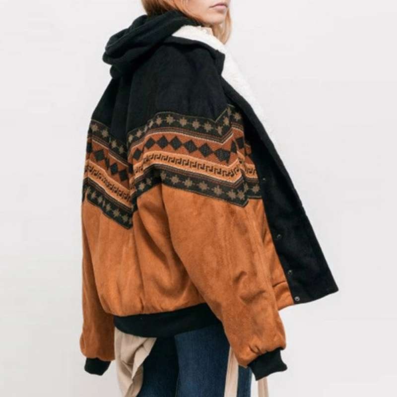 Women Vintage Cotton Jackets Coats Autumn Fashion Clothes - Image 2