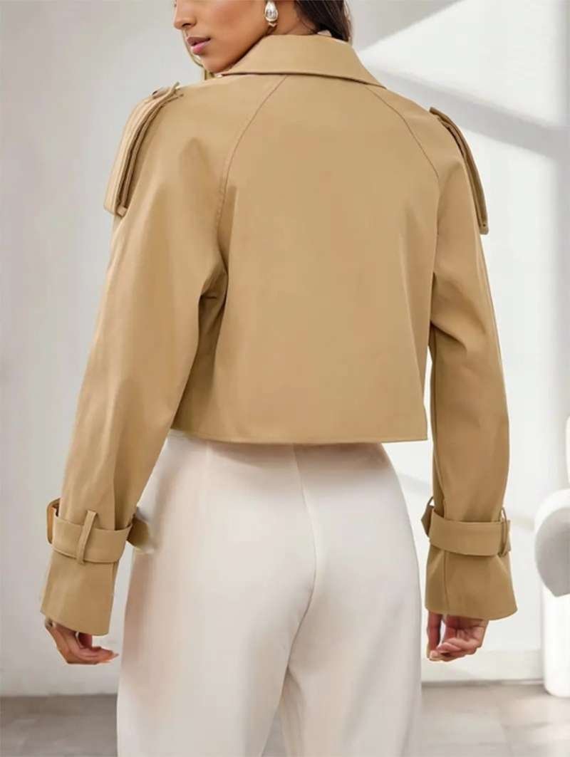 Long-Sleeve Non-Padded Short Jacket - Image 5