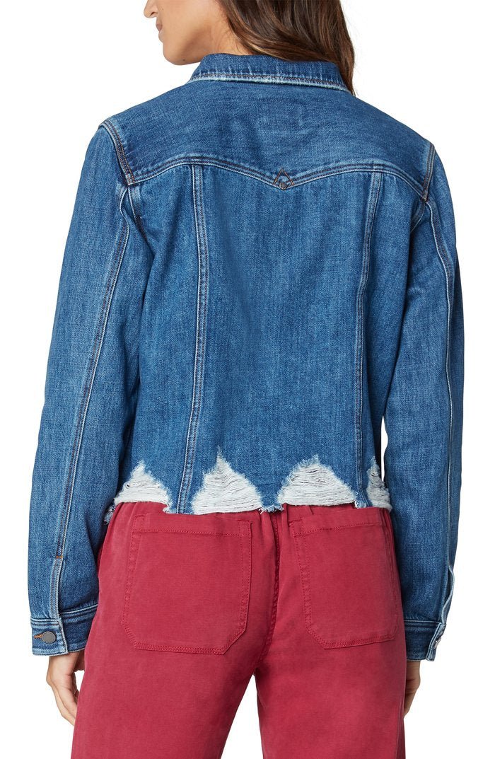 Liverpool Classic Denim Jacket with Shredded Hem (Winnette) - Image 4