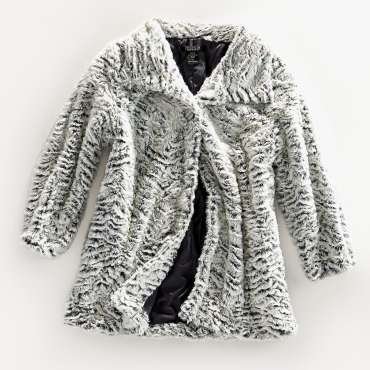 Women's One Button Faux Fur Lined Swing Jacket
