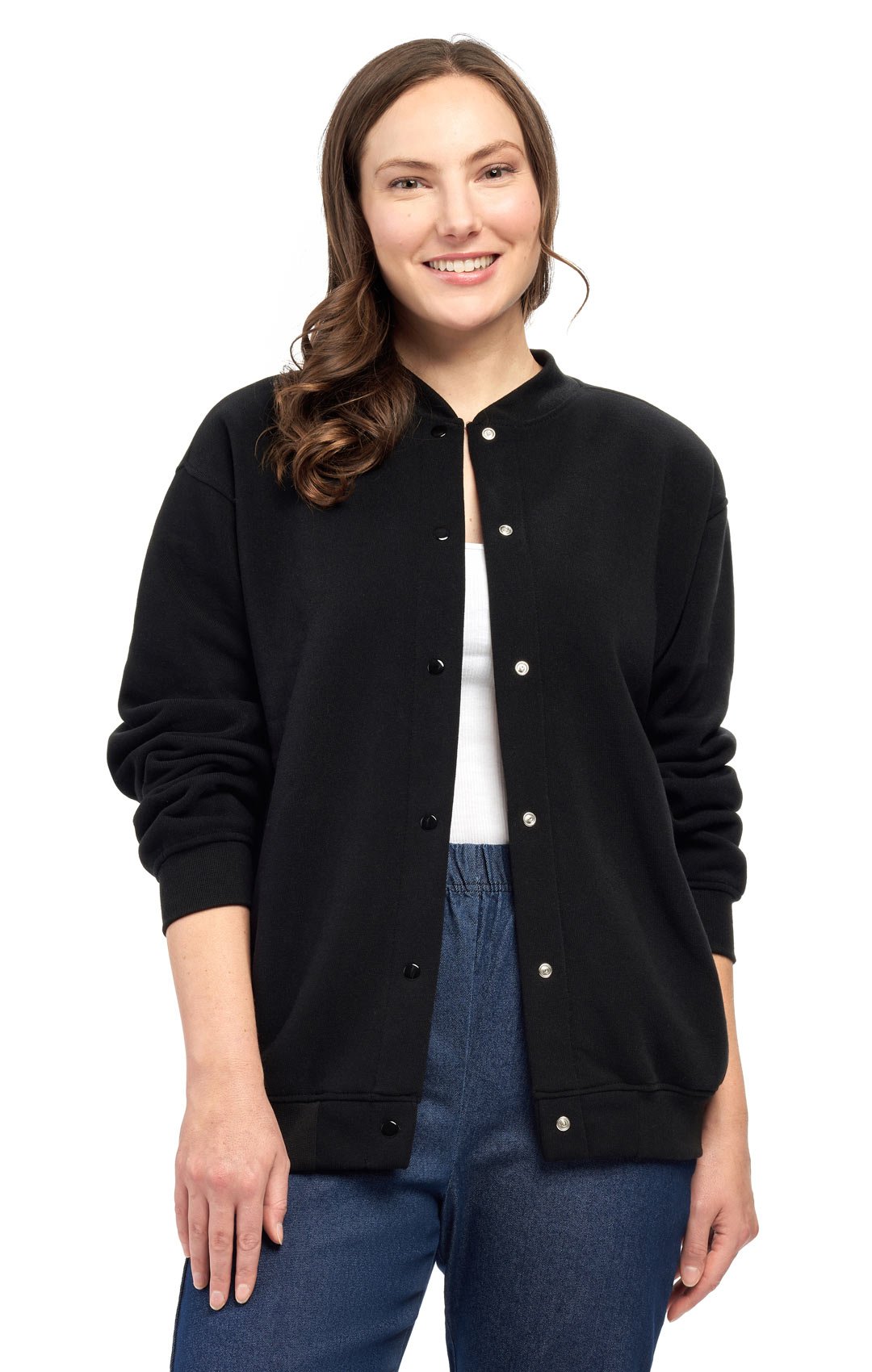 Womens Snap Up Jacket - Soft, Fleecy Lining for Three-Season Comfort - Image 8