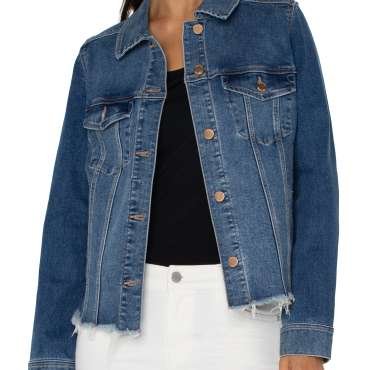 Liverpool Trucker Jacket with a Fray Hem (Mclean)