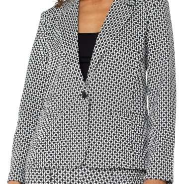 Liverpool Fitted Blazer (Black White Batik)